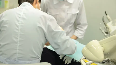 Medical Treatment at Dentist Office Stock Footage