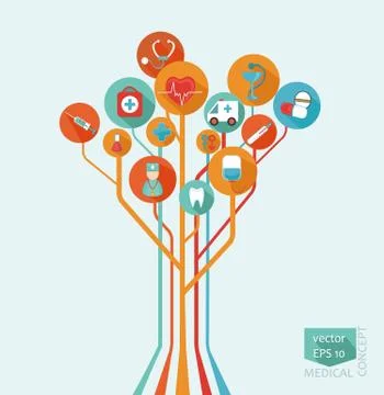 Medical tree concept Stock Illustration