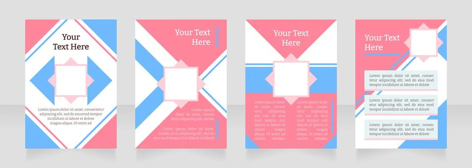 Medical tutorial blank brochure layout design Stock Illustration