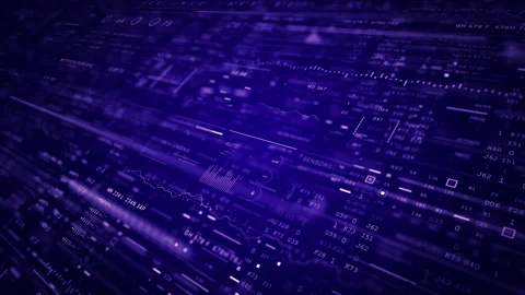Medical UI HUD text data monitoring blue Video stock 306534684