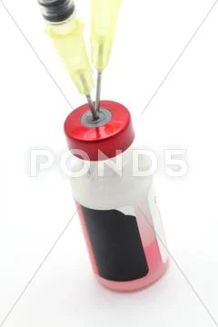 Medical vaccine syringe Stock Photos