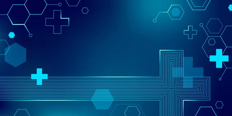 Medical vector background with hexagon pattern Stock Illustration