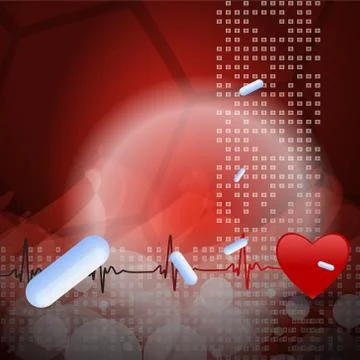 Medical vector background Illustrazione stock