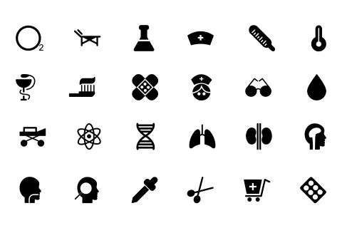 Medical Vector Icons Set Stock Illustration