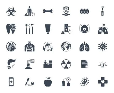 Medical Vector Icons Set Stock Illustration