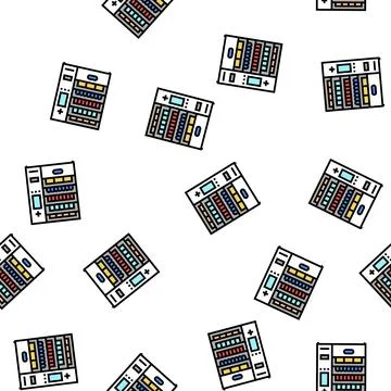 Medical vending machine vector seamless pattern イラスト素材