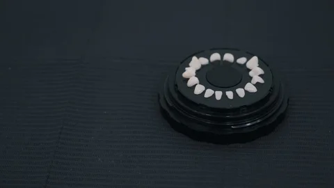 Medical veneers before installation close-up Stock Footage 112130229