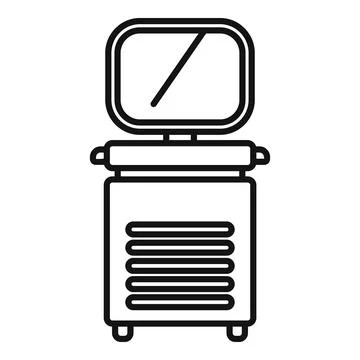 Medical ventilator machine offering consistent breathing support Stock Illustration
