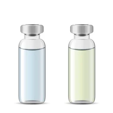 Medical vials with medicinal solution Stock Illustration