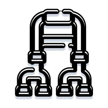 Medical walker providing essential mobility and support equipment Stock Illustration