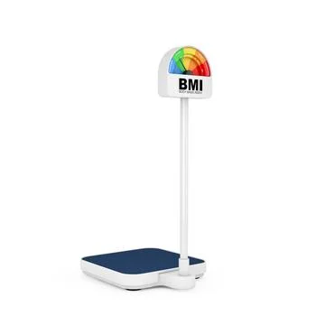 Medical Weight Control Floor Scale with BMI or Body Mass Index Scale Meter Di Stock Illustration
