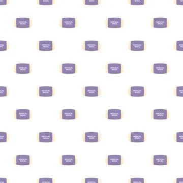 Medical wool rolls creating a seamless pattern background Stockillustratie