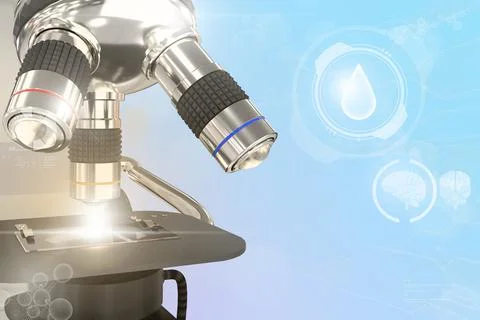 Medical work concept of lab hi-tech scientific micro Illustrazione stock