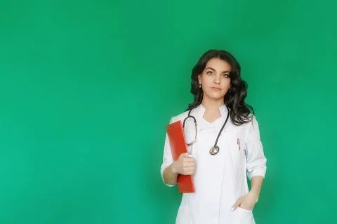 Medical worker with a folder in his hands Stock Photos