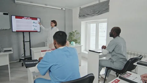 Medical Workers At First Aid Class Stock Footage 223929313