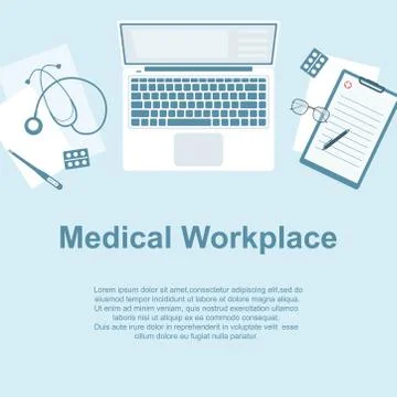 Medical workplace 2 Stock Illustration