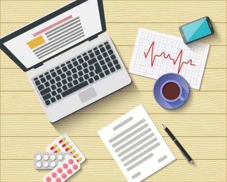 Medical Workplace Stock Illustration