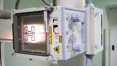 Medical X-ray active machine control panel with regulator knobs in a 動画素材 102719840