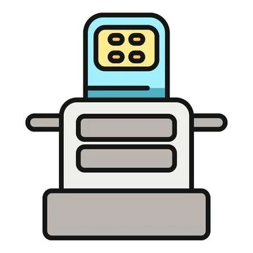 Medical x ray machine icon for diagnostics and screening Stock Illustration