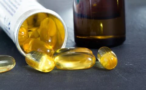 Medicaments closeup on table Stock Photos