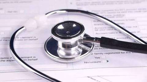 Medicare claim form Stock Footage 124950133