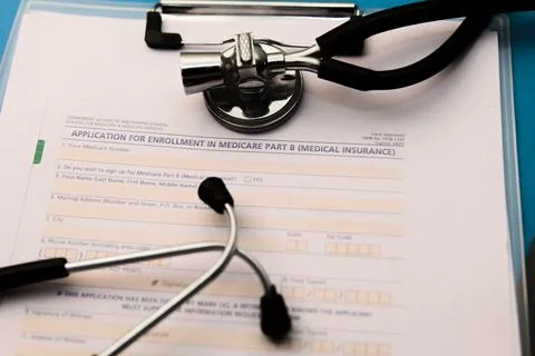 Medicare Enrollment Application Stock Photos