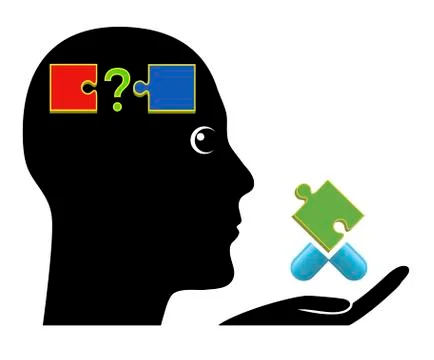 Medication against Memory Loss Stock Illustration