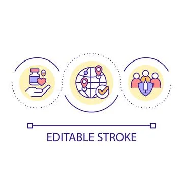 Medication availability loop concept icon 스톡 일러스트