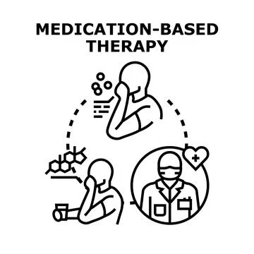 Medication based therapy helping patient achieve recovery 스톡 일러스트