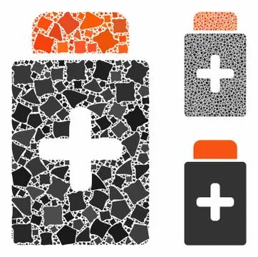 Medication bottle Composition Icon of Bumpy Elements イラスト素材