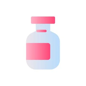 Medication bottle flat gradient two-color ui icon Illustrazione stock