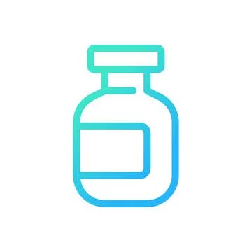Medication bottle pixel perfect gradient linear ui icon Ilustração Stock