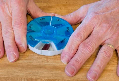 Medication container 库存照片