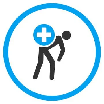 Medication Courier Rounded Icon Illustration