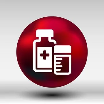 Medication icon vector chemistry Flat design style Stock Illustration