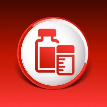 Medication icon vector chemistry Flat design style Stock Illustration