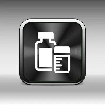 Medication icon vector chemistry Flat design style Stock Illustration