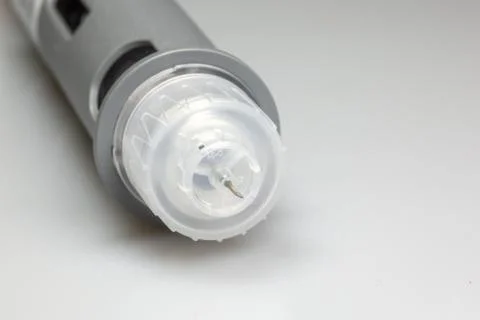Medication injection pen for type 2 diabetes patients Stock Photos
