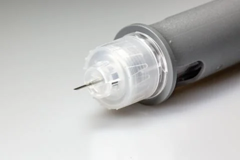 Medication injection pen for type 2 diabetes patients Stock Photos