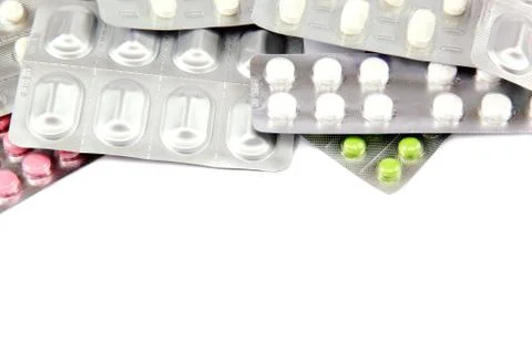 Medication isolated on white background. Stock Photos