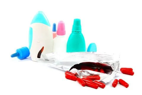 Medication isolated on white background. Stock Photos