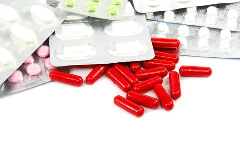 Medication isolated on white background Stock Photos