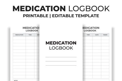 Medication Logbook KDP Interior Stock-Illustration