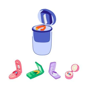 Medication management tools for dosage preparation Stock-Illustration