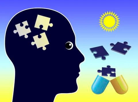 Medication for Memory Loss 스톡 일러스트