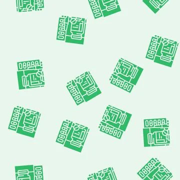Medication packaging pharmacist glyph seamless pattern Stock Illustration