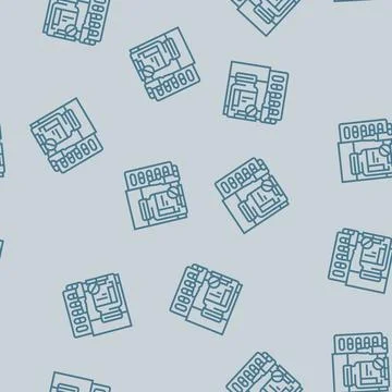 Medication packaging pharmacist line seamless pattern Stock Illustration