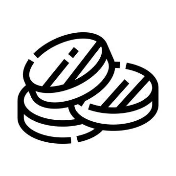 Medication pills and tablets line art icon Stock Illustration