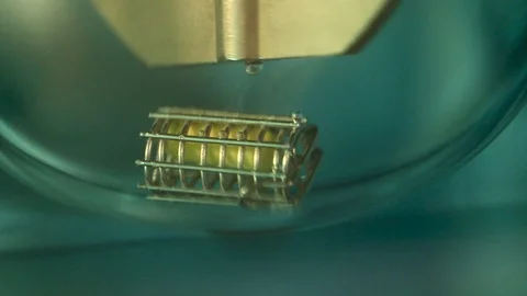 Medication pills dissolution testing in laboratory Stock Footage 70316645