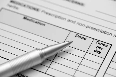 Medication record Stock Photos